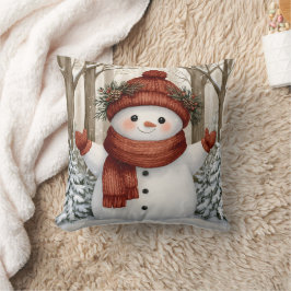 Snöman Kudde