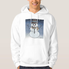 Snöman med BG (vit) - Herr Tröja med Huva Hoodie