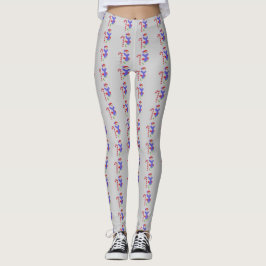 Snömän Med Godisstavar Leggings