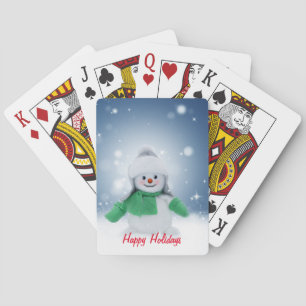 Snöman med grön halsduk casinokort