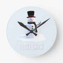 Snöman med hatt och halsduk. Jag älskar snö
