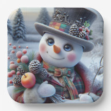 Snöman med vinterbukett, jul, författare Na