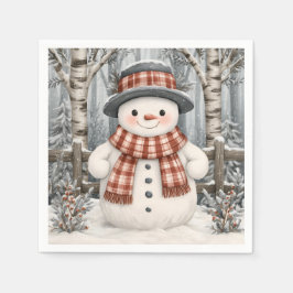 Snöman Pappersservett