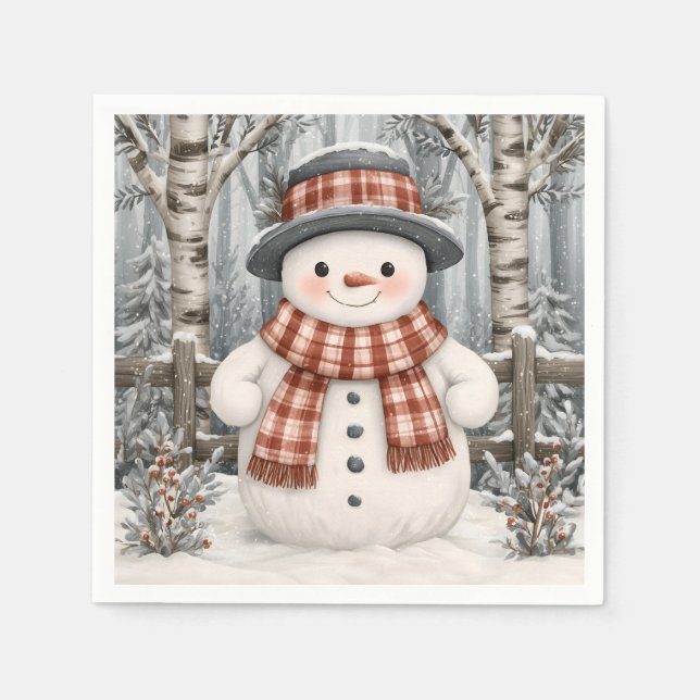 Snöman Pappersservett (Framsidan)