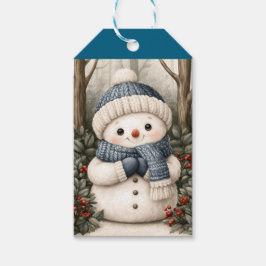 Snöman Presentetikett