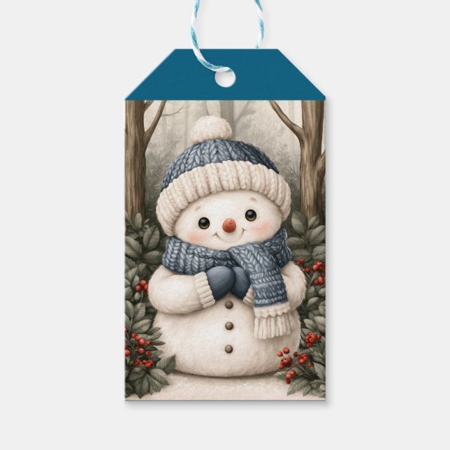Snöman Presentetikett (Framsidan)
