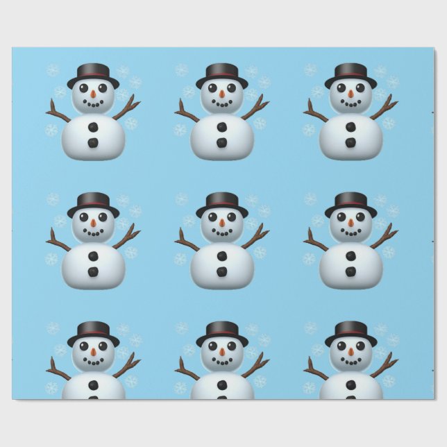 Snöman Presentpapper (Platt)