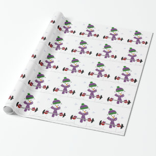 Snöman som lyfter vikter presentpapper