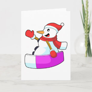 Snöman som snowboardåkare med sonowboard.PNG Kort