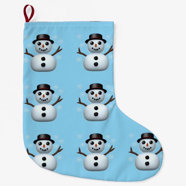 Snöman Stor Julstrumpa (Framsidan)