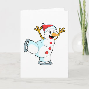 Snöman vid skridskoåkning med skridskor.PNG Kort