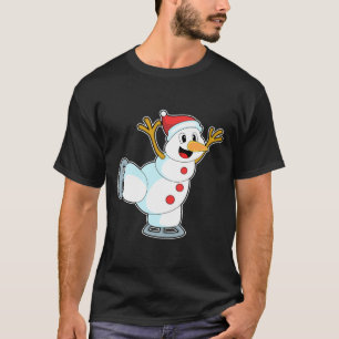 Snöman vid skridskoåkning med skridskor.PNG T Shirt