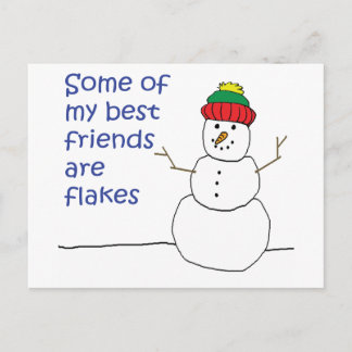 Snöman Vykort