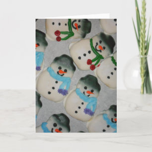 “Snömannakakor" Julkort Kort