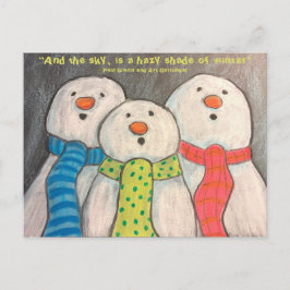 Snömannapostkort tom baksida vykort