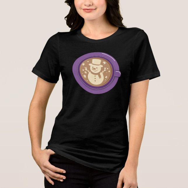 Snömannelatte T Shirt (Framsida)