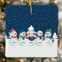 Snömannen 5 Person Familj Personlig Jul