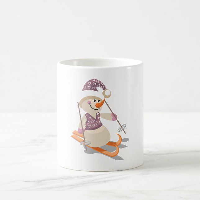 Snömannen åker skidor kaffemugg (Skapare uppladdad)