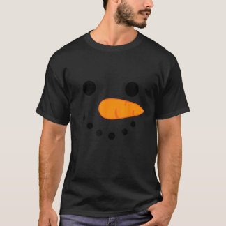 Snömannen Ansikte Roligt Vinter Snö Man Högtid Jul T Shirt