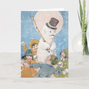 Snömannen av E. Dorothy Rees Helgkort