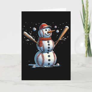 Snömannen Baseball Jul Vinter  Kort