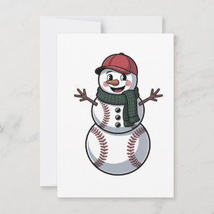Snömannen Baseboll Jul Tomte Baseboll Sport Inbjudningar