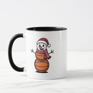 Snömannen Basket Jul Sportälskare Mugg