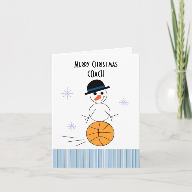Snömannen Baskettränare Helgkort (Framsida)