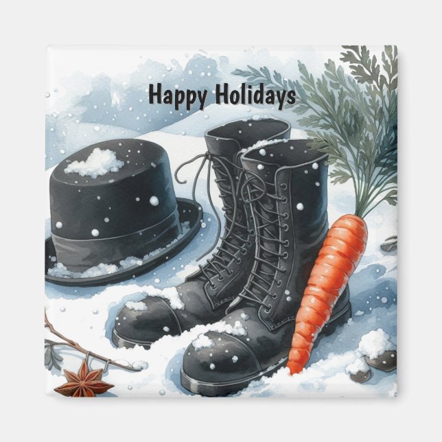Snömannen Bevis Kul Högtid Magnet (Framsidan)