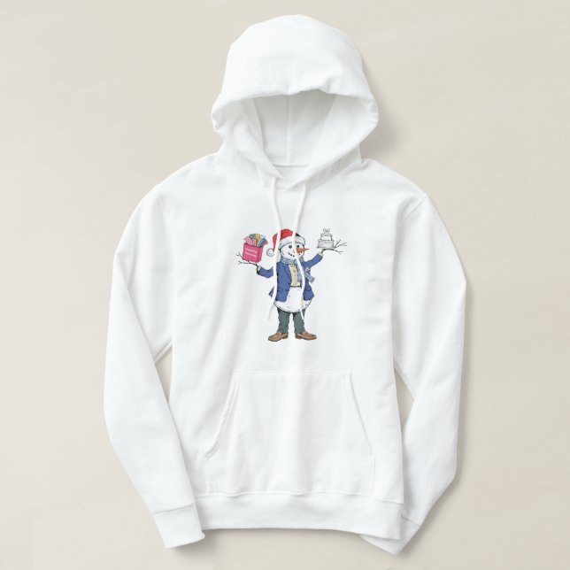 Snömannen Evenemangsarrangör Jul 2026 Högtid Hoodie (Design framsida)