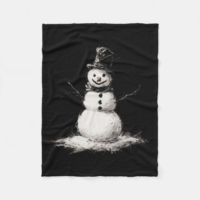 Snömannen fleecefilt (Framsidan)
