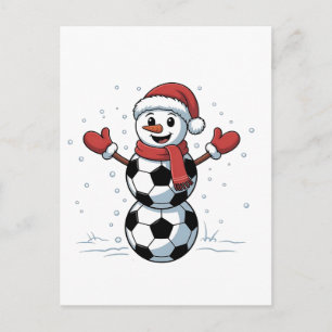 Snömannen Fotboll Jul Tomte Baseboll Sport Helg Vykort