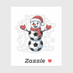 Snömannen Fotboll Jul Tomte Baseboll Sport Klistermärken