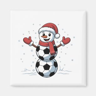 Snömannen Fotboll Jul Tomte Baseboll Sport Magnet