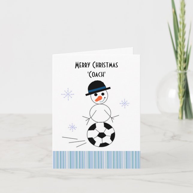 Snömannen Fotbollstränare Helgkort (Framsida)