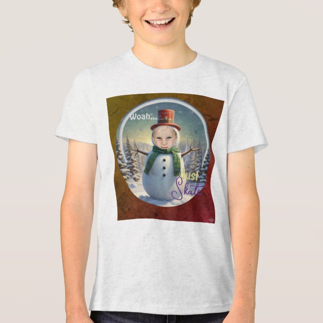 Snömannen Foto T-Shirt HAMbyWG (Framsida)