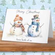 Snömannen Från Båda Två God Jul Hälsning