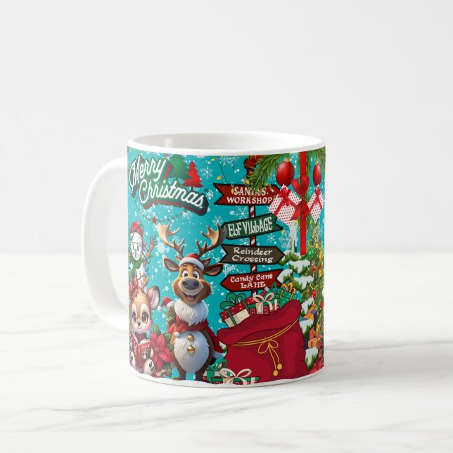 snömannen, glad kaffemugg (Framsida vänster)