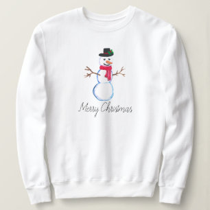 Snömannen Glad Ljusa Jul rolig Söt Vinter T Shirt
