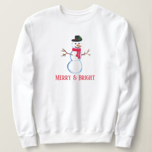 Snömannen Glad Ljusa Jul rolig Söt Vinter T Shirt