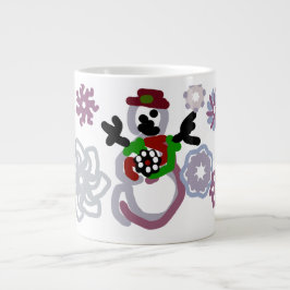 Snömannen glädje snäll jumbo mugg