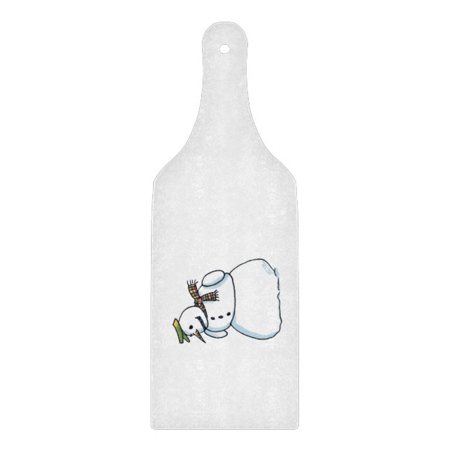 Snömannen glass paddel skärbräda (Framsidan)