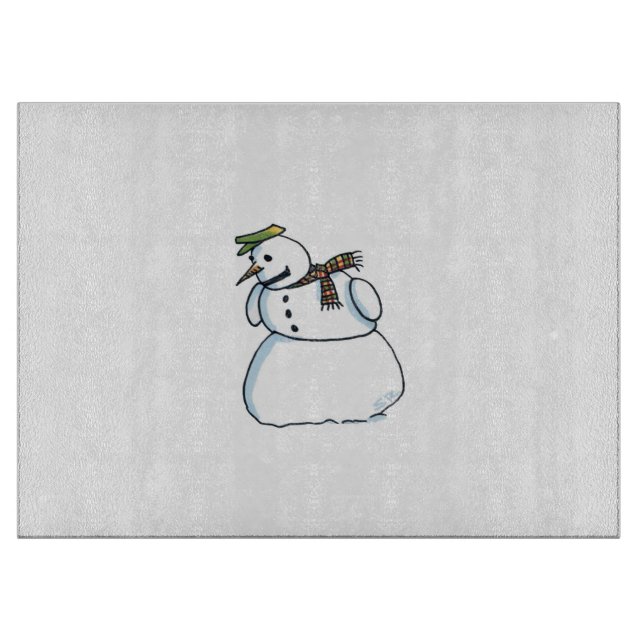 Snömannen glasskärbräda (Framsidan)