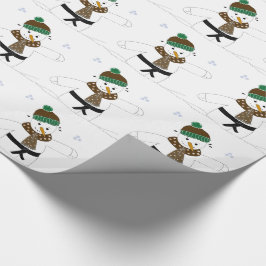 Snömannen gör kampsport presentpapper