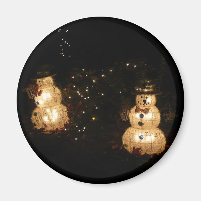Snömannen Holiday Light Display Magnet (Framsidan)