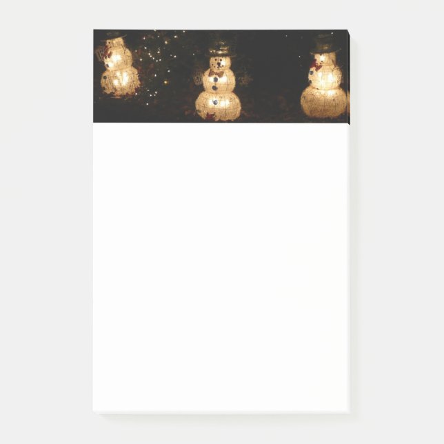 Snömannen Holiday Light Display Post-it Block (Framsida)
