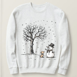 Snömannen & Hunden: Vinterns Vänskap T Shirt