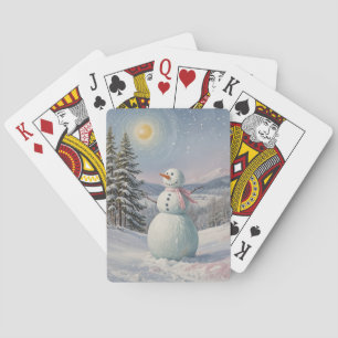 Snömannen i det alpina skenet casinokort