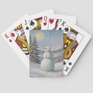 Snömannen i det alpina skenet casinokort
