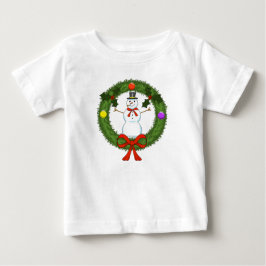 Snömannen i krans Toddlers rucherande klänning Tee Shirt